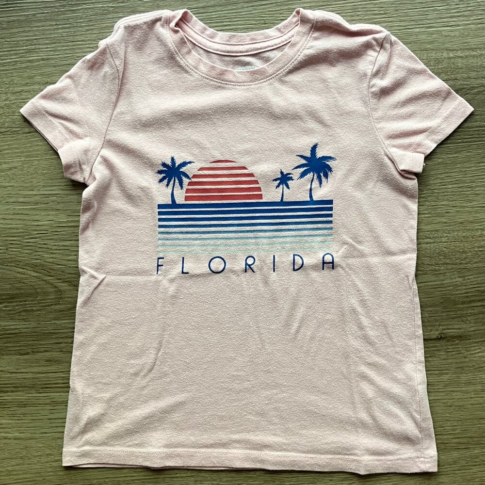 6/7 Old Navy Pink Florida Palm Tree Short-Sleeve T-Shirt